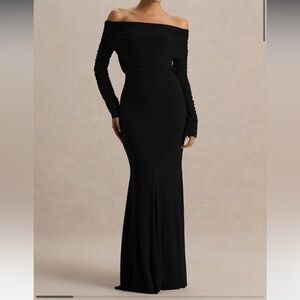 Club L London Black Long Sleeve Dress